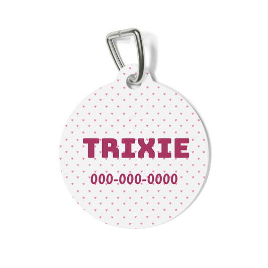 Personalized Pet ID Tag | Mini Hearts