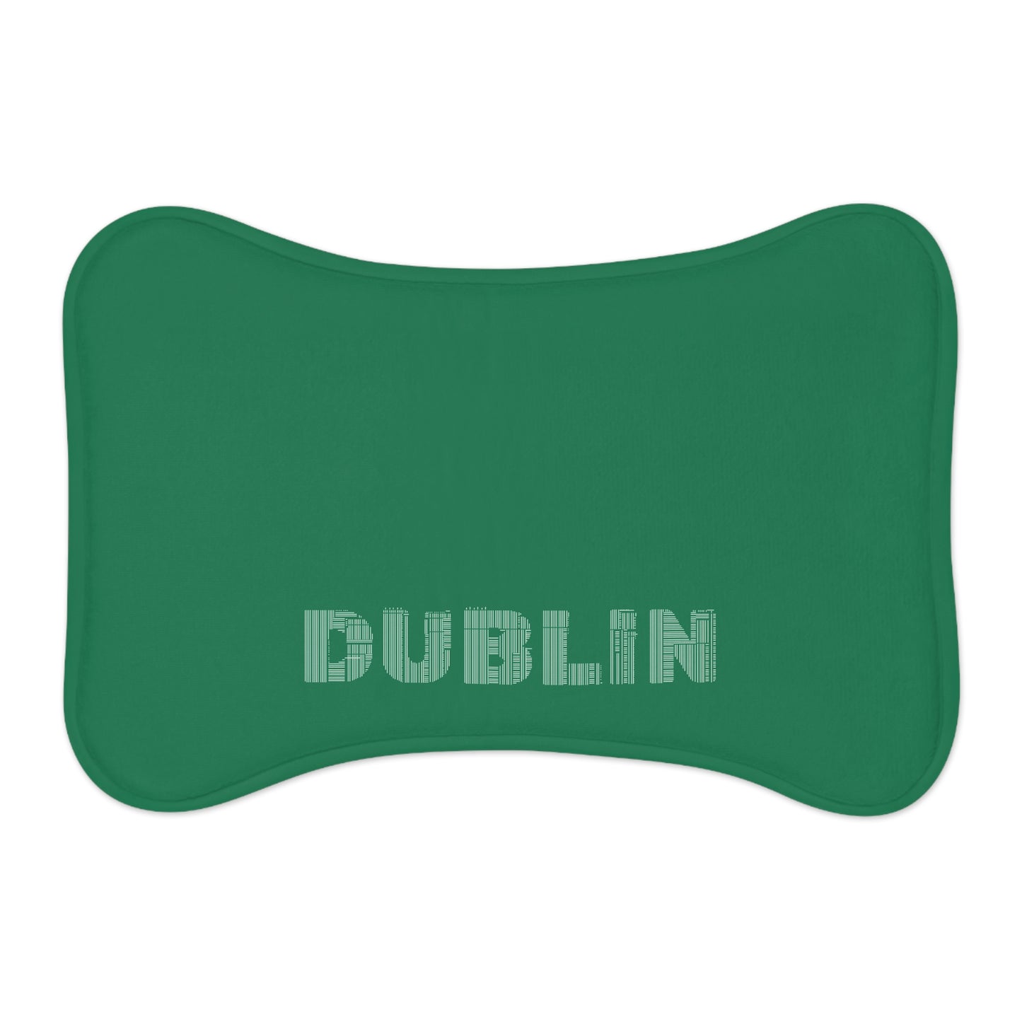 Green personalized pet feeding mat from Printify with plain design, suitable for cats and dogs.