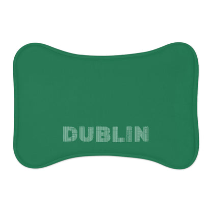 Green personalized pet feeding mat from Printify with plain design, suitable for cats and dogs.