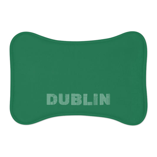 Green personalized pet feeding mat from Printify with plain design, suitable for cats and dogs.