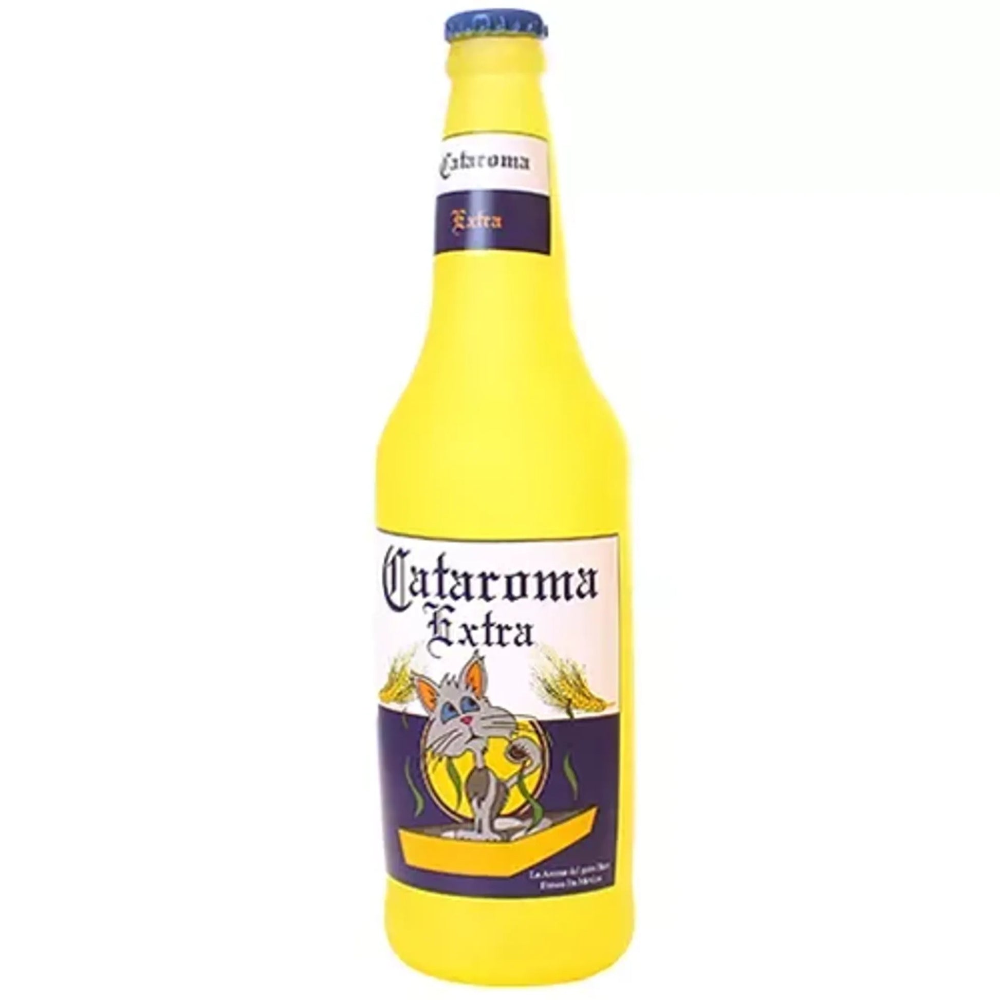 VIP Products Silly Squeaker Beer Bottle dog toy with a colorful, squeaky, beer-shaped design for dogs.