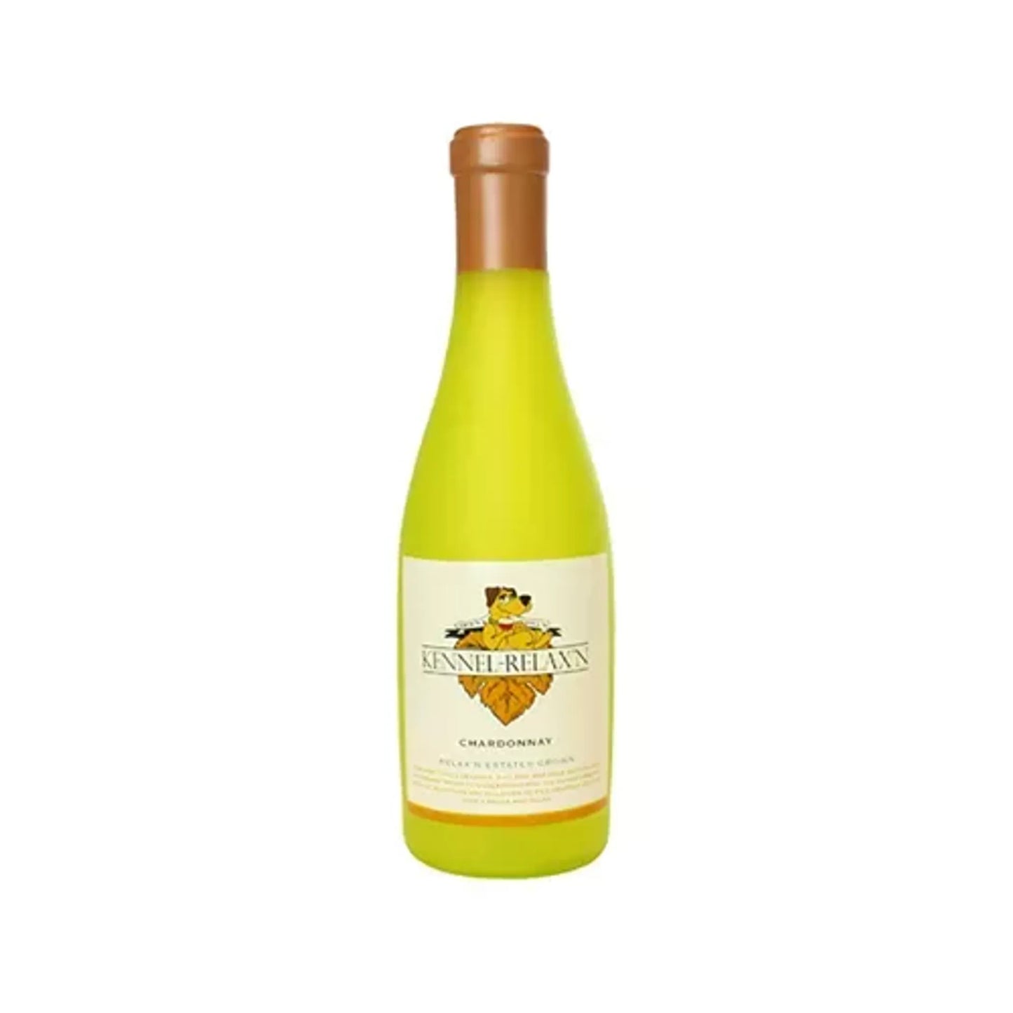 VIP Products Silly Squeaker Wine Bottle dog toy, durable plush toy with squeaker for dogs to chew and play.