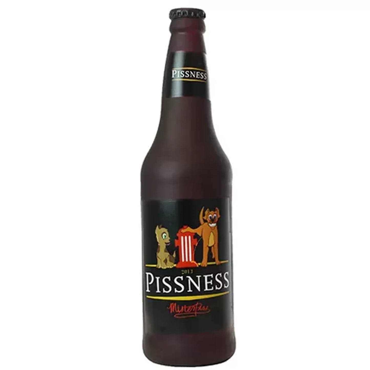 Dog toy Silly Squeaker Beer Bottle from VIP Products, featuring a colorful, squeaky rubber beer bottle for dogs to chew and play with.