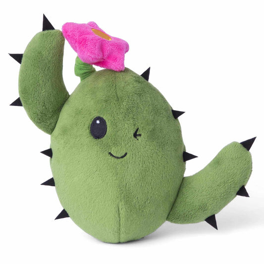 BARK Consuela the Cactus plush toy, soft green cactus with embroidered details, ideal for kids and pet play.
