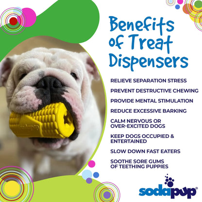 Corn on the Cob Dog Toy - Durable Rubber Treat Dispenser