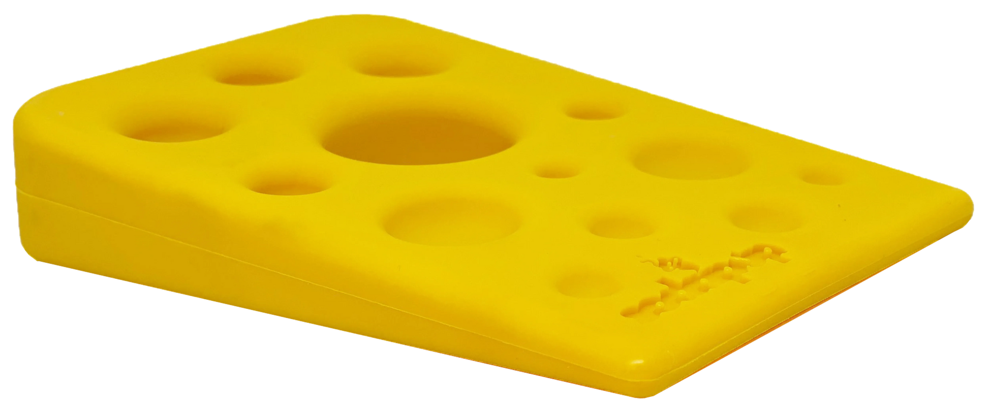 SodaPup SP Swiss Cheese Wedge durable nylon dog chew toy for aggressive chewers, shaped like a cheese wedge.