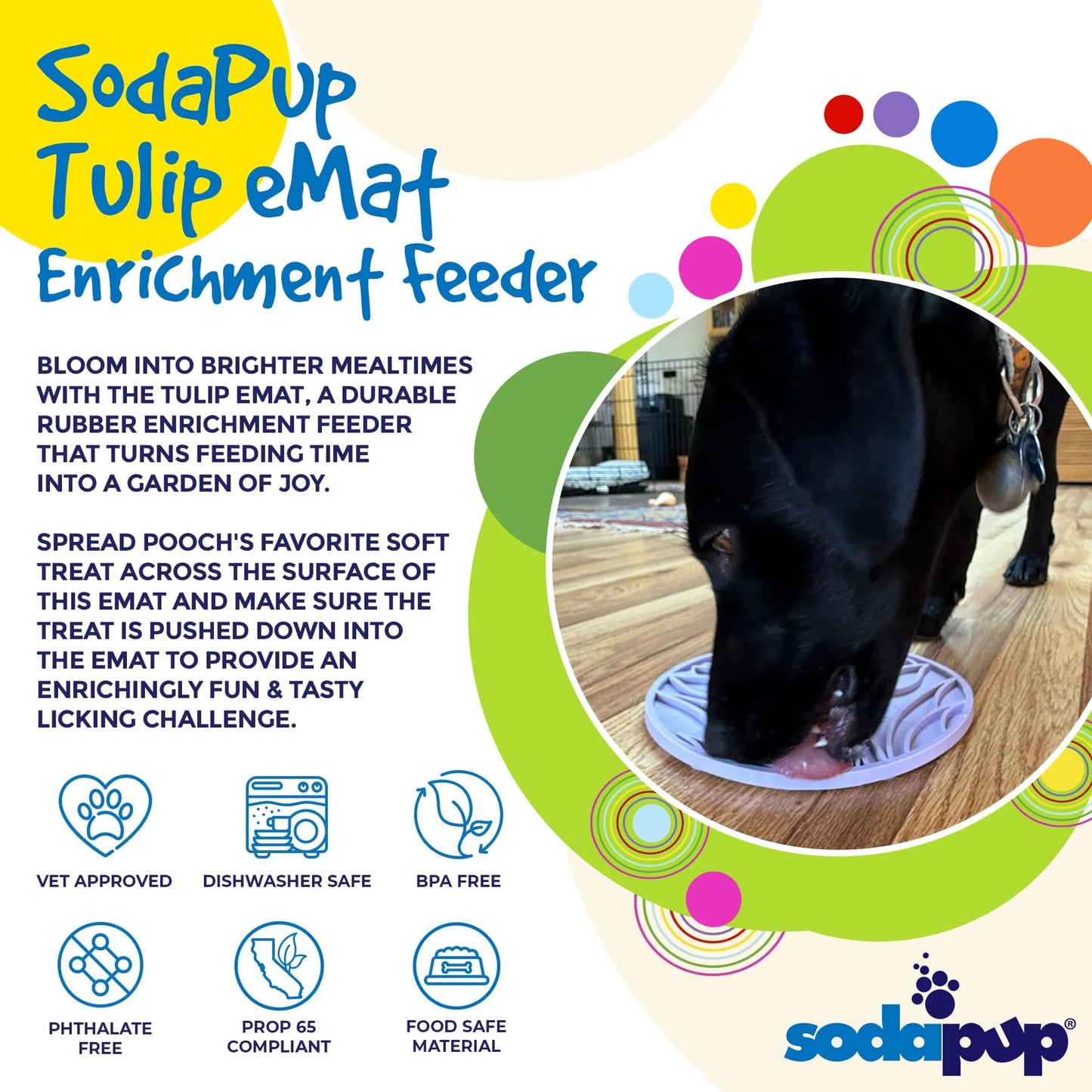 Enrichment Lick Mat | Tulip