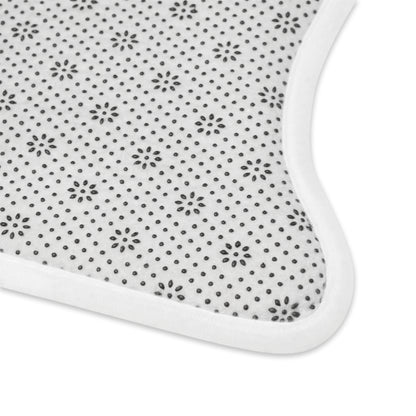 Personalized pet feeding mat with plum color, featuring a printed design, designed for pets to keep feeding areas clean.
