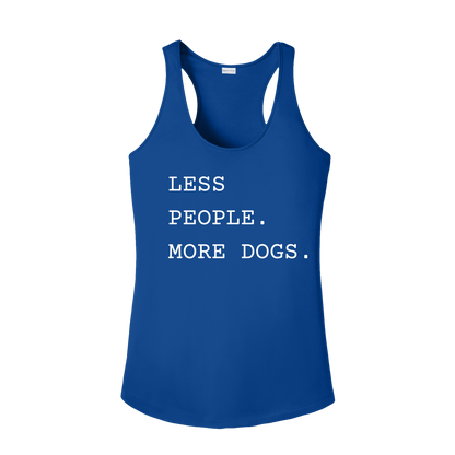 Less People. More Dogs. Women's Racerback Tank