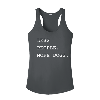 Less People. More Dogs. Women's Racerback Tank