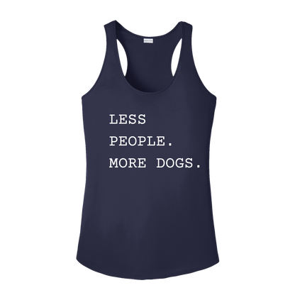 Less People. More Dogs. Women's Racerback Tank