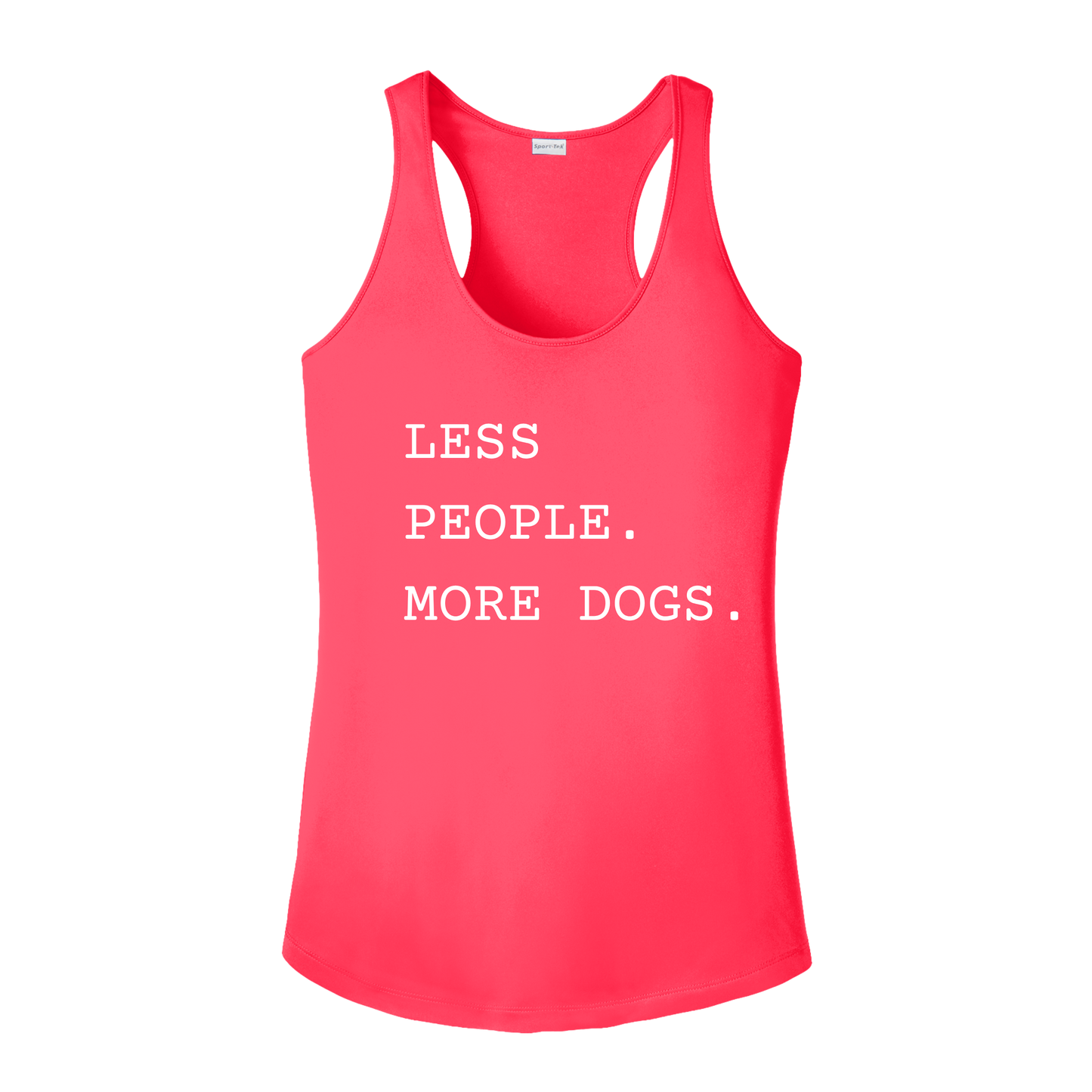 Less People. More Dogs. Women's Racerback Tank